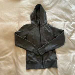 Lululemon scuba full zip hoodie in grey.